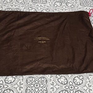 kate spade Large Brown Dust Bag with Gold Logo Print 19 x 27